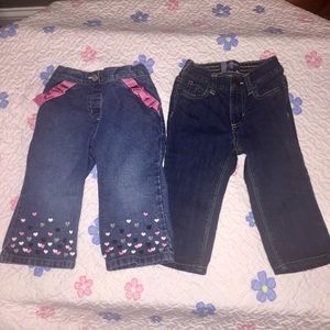Gymboree Old Navy girls JEANS 12-18 mos